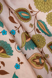 Green Floral Branch Digitally Printed on Ananya Silk