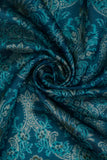 Seagrass Traditional Floral Pattern Digitally Printed on Kiana Silk