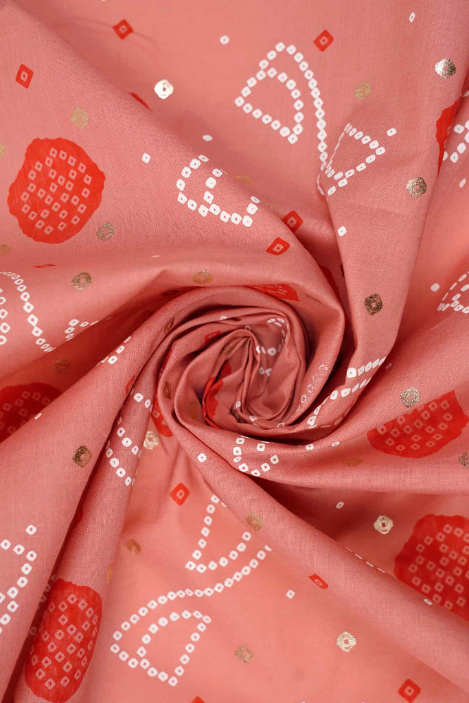 Bandhej Pattern Screen Printed on Cotton Fabric – Saraaha