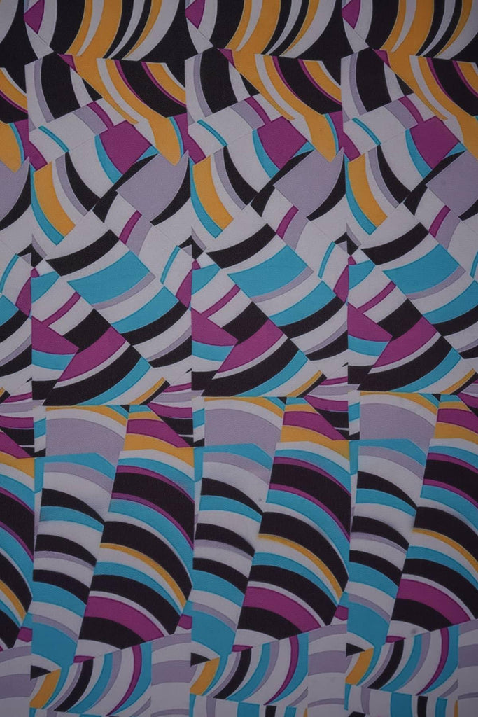 Optical Illusion Pattern Digitally Printed on Nova Georgette – Saraaha