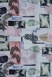 Green Abstract-Leaf Pattern Digitally Printed on Alina Silk - saraaha.com - Accessories, Alina silk, Casual, Digital Print, Festive, Home Decor, Kurtas, Kurtis, Shirts, SILK, Skirts, Suits, Tops Dresses, Trimmings