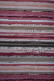 Red and Brown Color Stripes Pattern Digitally Printed on Rangna Silk - saraaha.com - Casual, Digital Print, ethnic kurtis, Festive, home decor, kurtas, lehengas, occasional garments, Rangna Silk, shirts, SILK