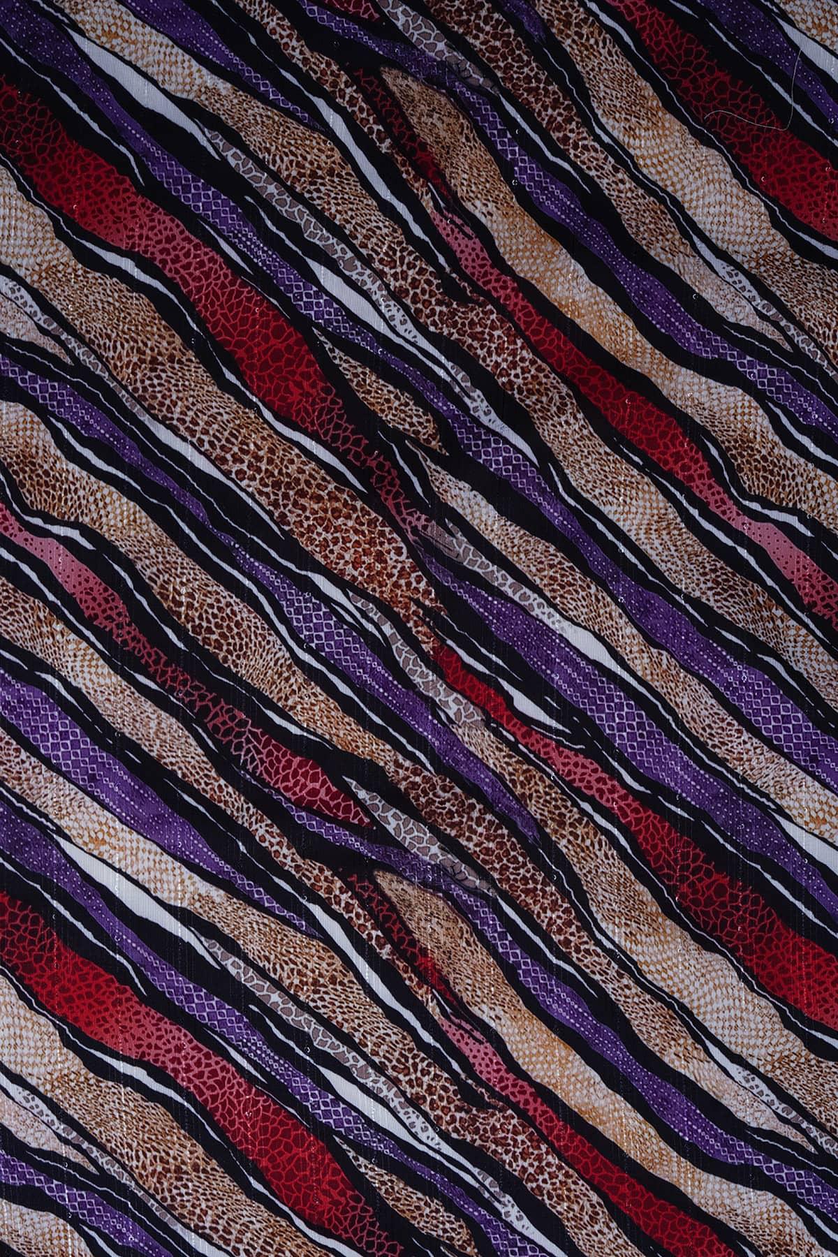Multicolor Animal Print Digitally Printed on Halley Silk - saraaha.com - Accessories, Digital Print, Festive, Formal, Halley silk, Home Decor, Kurtas, Kurtis, Shirts, SILK, Skirts, Suits, Tops Dresses