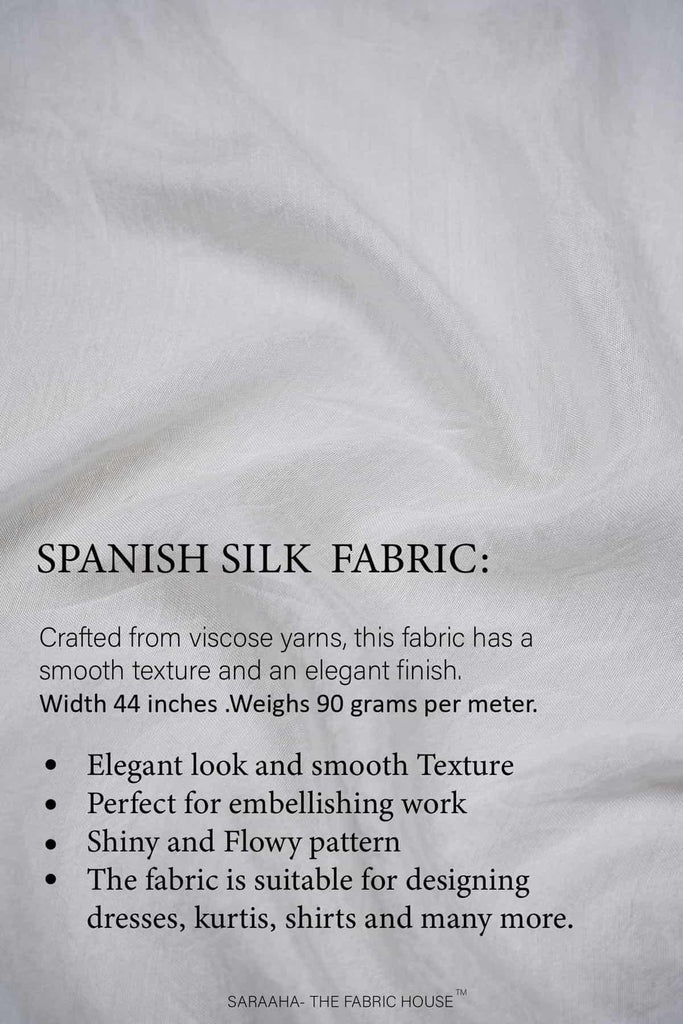 Plain White Raw Silk Viscose Base 105 GLM