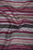 Red and Brown Color Stripes Pattern Digitally Printed on Rangna Silk - saraaha.com - Casual, Digital Print, ethnic kurtis, Festive, home decor, kurtas, lehengas, occasional garments, Rangna Silk, shirts, SILK
