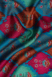 Floral Leaf Artwork Pattern Digitally Printed on Alina Silk - saraaha.com - Accessories, Alina silk, Casual, Digital Print, Festive, Home Decor, Kurtas, Kurtis, Shirts, SILK, Skirts, Suits, Tops Dresses, Trimmings