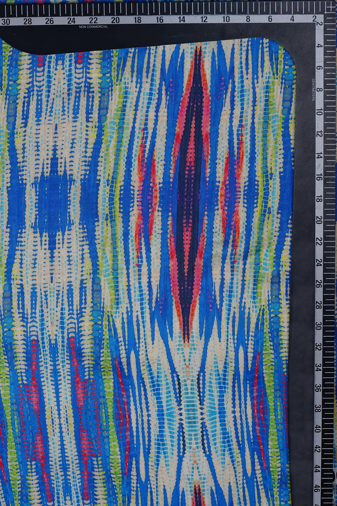 Abstract Tie and Dye Pattern Digitally Printed on Alina Silk – Saraaha