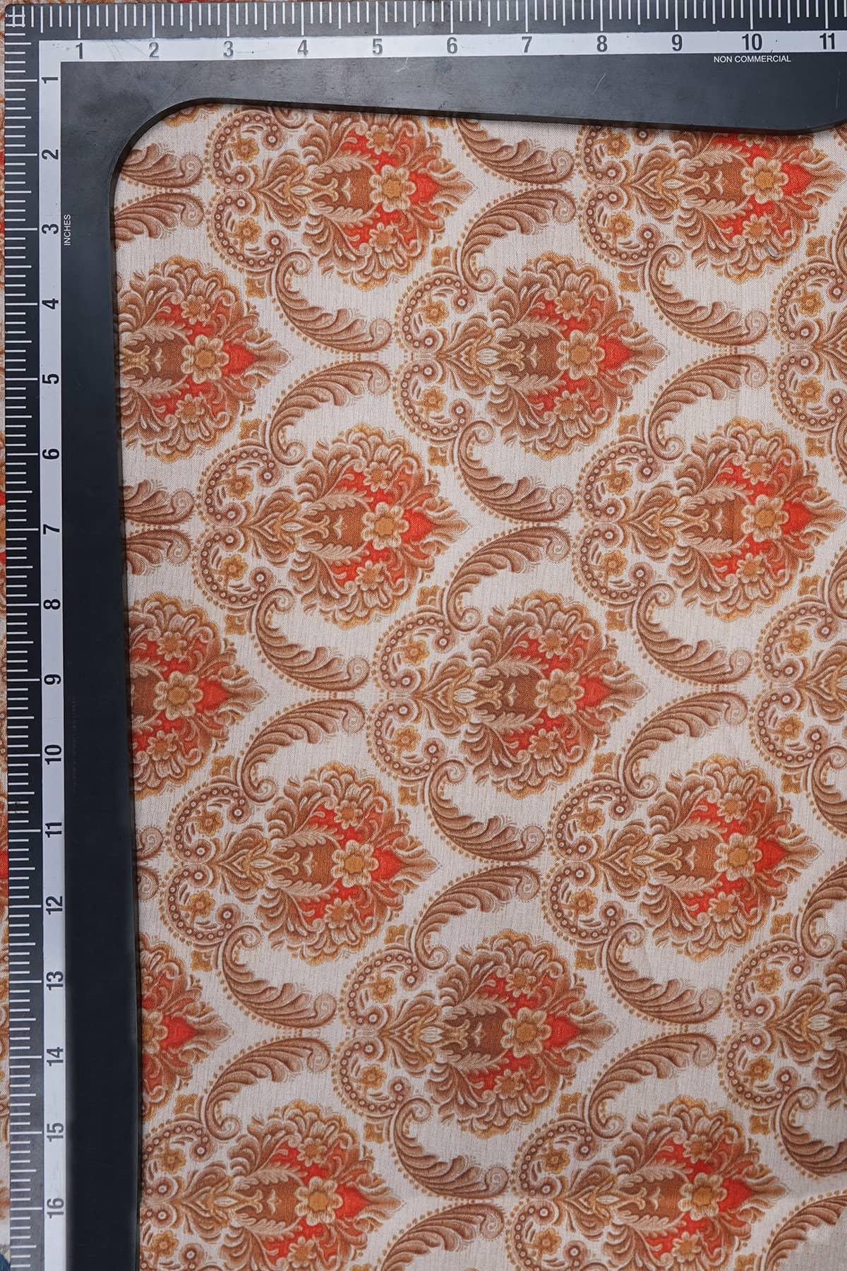 Vintage Floral Design Digitally Printed on Yesha Silk - saraaha.com - Casual, Digital Print, dresses and more, Festive, gowns, Home decor, indo western, kurtas, Shirts, SILK, skirts, Suits, tops, Yesha Silk