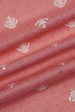White Soft Shrub Motif Screen Printed on Cotton Fabric