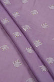 White Soft Shrub Motif Screen Printed on Cotton Fabric