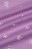White Soft Shrub Motif Screen Printed on Cotton Fabric