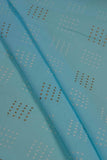 Dotted Square Pattern Screen Printed on Cotton Fabric