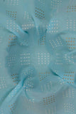 Dotted Square Pattern Screen Printed on Cotton Fabric