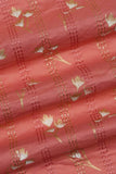 Floral Pattern Screen Printed with Alternating Pintucks on Cotton Fabric