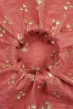 Floral Pattern Screen Printed with Alternating Pintucks on Cotton Fabric
