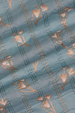 Floral Pattern Screen Printed with Alternating Pintucks on Cotton Fabric