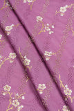 Floral Pattern Screen Printed with Alternating Pintucks on Cotton Fabric