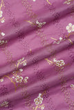 Floral Pattern Screen Printed with Alternating Pintucks on Cotton Fabric