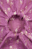 Floral Pattern Screen Printed with Alternating Pintucks on Cotton Fabric