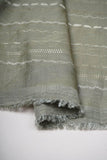 White Coloured Geometric Pattern Combined with Foil Work on Alina Silk - saraaha.com - Accessories, Alina silk, Festive, Kurtas, Kurtis, Screen Print, Screen Print Foil Work, SILK, Skirts, Suits, Tops Dresses, Trimmings