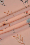 Pretty Fawn Blossoms Digitally Printed on Sylvie Silk