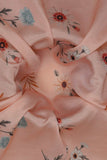 Pretty Fawn Blossoms Digitally Printed on Sylvie Silk