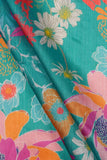 Abstract Tropical Floral Pattern Digitally Printed on Kiana Silk