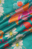 Abstract Tropical Floral Pattern Digitally Printed on Kiana Silk