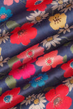 Multicolored 3D Floral pattern Digitally Printed on Kiana Silk