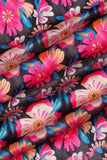 Colorful 3D Floral Pattern Digitally Printed on Kiana Silk