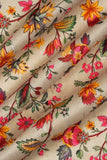 Beige Chintz Pattern Digitally Printed on Halley Silk