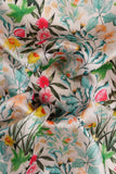 Watercolor Floral Seamless Pattern Digitally Printed on Kiana Silk