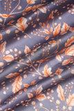 Classic Black and Gold Wild Dry Floral Pattern Digitally Printed on Kiana Silk