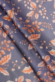Classic Black and Gold Wild Dry Floral Pattern Digitally Printed on Kiana Silk
